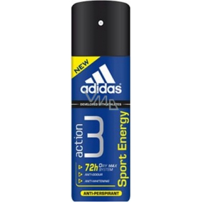Adidas Action 3 Sport Energy antiperspirant deodorant spray for men 150 ml