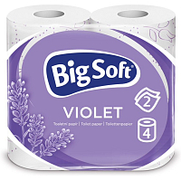 Big Soft Violet 2-ply toilet paper, 4 rolls, 20 m roll