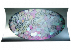 Rainbow heart confetti in a box of 20 g