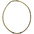 Gold necklace with silver stones 38 cm