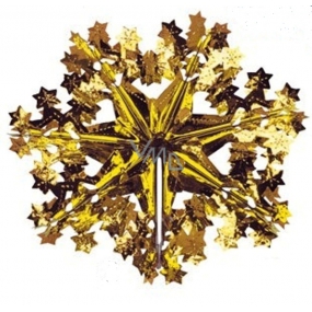 Gold copper hanging snowflake 30 cm