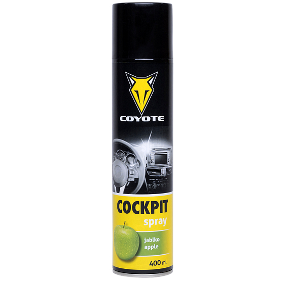 Coyote Cockpit Apple antistatic, cleans and treats plastic, leather, rubber, wood, leatherette in the vehicle interior 400 ml spray