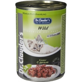 Dr. Clauders Wild Game with fine pieces complete cat food 415 g