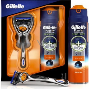 Gillette Fusion ProGlide Flexball shaver + Sensitive 170 ml shaving gel, cosmetic set