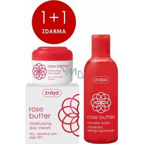 Ziaja Rose Flower moisturizing day cream 50 ml + micellar water 200 ml, duopack