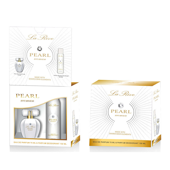 La Rive Swarovski Pearl perfumed water for women 75 ml + deodorant spray 150 ml, gift set