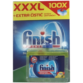 Finish All in 1 Deep Clean Dishwasher Tablet 100 pieces + Finish Lemon Sparkle Dishwasher Cleaner 250 ml, duopack