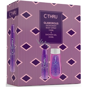 C-Thru Glamorous deodorant spray for women 150 ml + shower gel 250 ml, cosmetic set