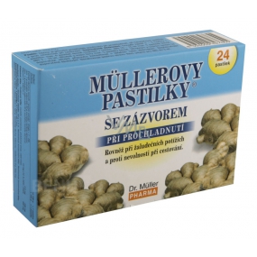 Müller's lozenges with ginger for colds, stomach problems for nausea when traveling 24 pieces