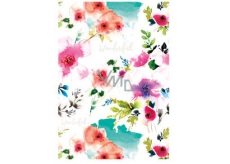 Ditipo packing papers 2pcs 70x100cm - white red flowers