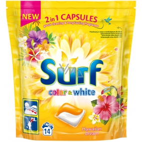 Surf Color & White Hawaiian Dream capsules for washing colored and white laundry 14 doses 337 g