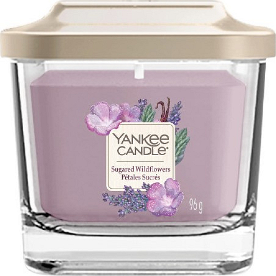 Yankee Candle Sugared Wildflowers - Sweet wild flowers soy scented candle Elevation small glass 1 knot 96 g