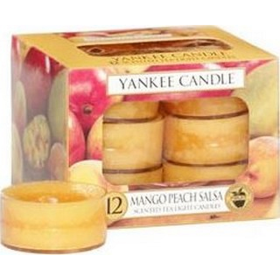 Yankee Candle Mango Peach Salsa - Mango and Peach Salsa Scented Tealight 12 x 9.8 g