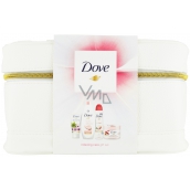 Dove Glowing Clay Shower Gel for Women 250 ml + Pomegranate Seeds & Shea Butter Scent Body Scrub 225 ml + Nourishing Secrets Awakening Ritual Hand Cream 75 ml + Go Fresh Apple and White Tea antiperspirant spray 150 ml + bag, cosmetic set