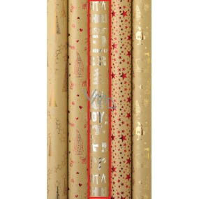 Zöwie Gift wrapping paper 70 x 150 cm Christmas Luxury Luxury with embossing silver Merry Christmas gifts, trees, snowman
