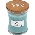 WoodWick Blue Java Banana - Hawaiian banana scented candle with wooden wick and lid glass medium 275 g