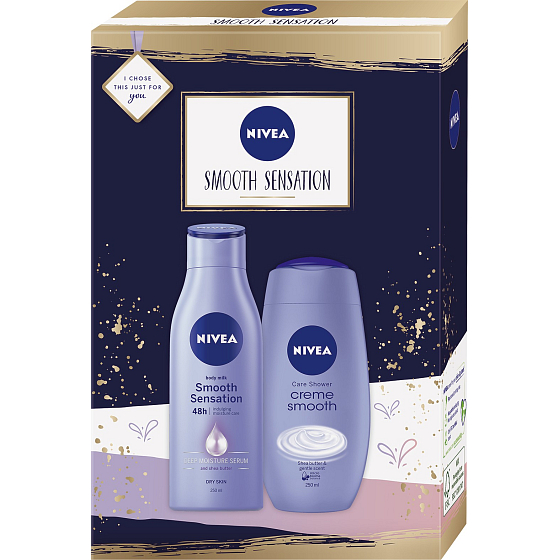 Nivea Smooth Sensation body lotion 250 ml + shower gel 250 ml, cosmetic set for women