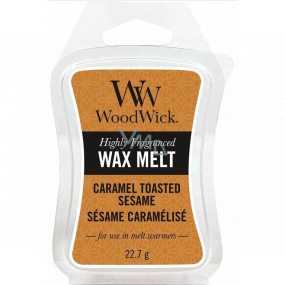 WoodWick Caramel Toasted Sesame - Sesame cookies with caramel scented wax for aroma lamp 22.7 g
