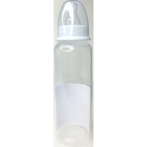 First Steps Transparent 0+ Baby Bottle White 250 ml