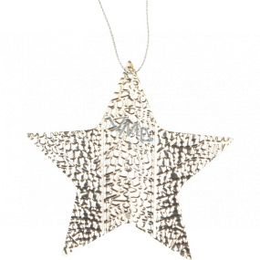 Hanging star silver 10 cm