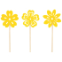 Felt flower yellow 6 cm + skewers, various motifs