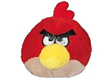Angry Birds plyšová násadka na tužku/prstová hračka Červená 5 cm 1 kus