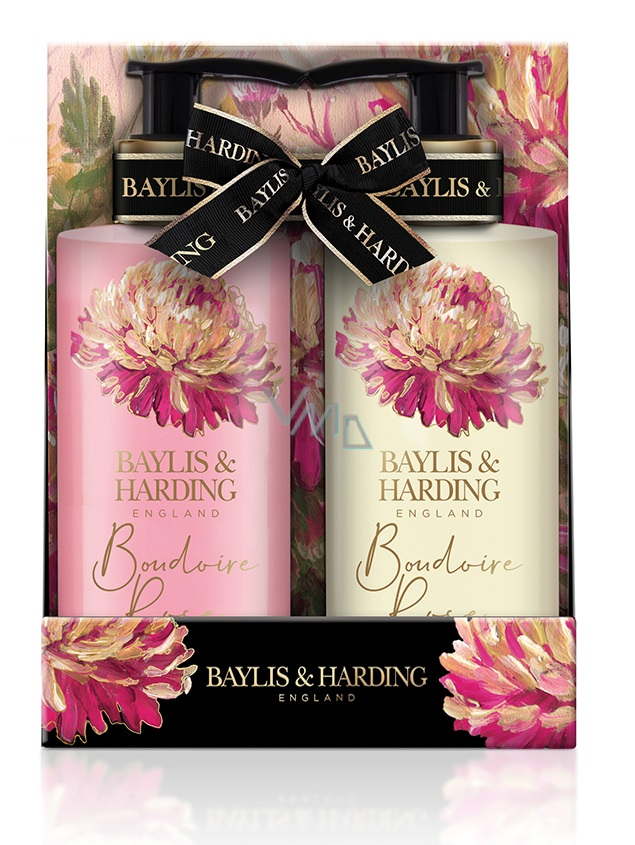 Baylis & Harding Mysterious Rose liquid soap dispenser 300 ml + hand and body lotion 300 ml