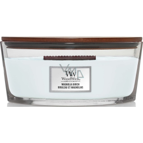 WoodWick Magnolia Birch - Magnolia and Birch scented candle with wooden wick and lid ship 453 g