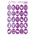 Arch Easter Decorative Stickers Holographic Eggs Purple 12 x 18 cm