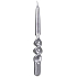 Emocio Spiral candle metal silver conical 22 x 230 mm