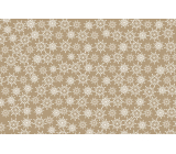 Gift wrapping paper 70 x 200 cm Christmas KRAFT Snowflakes