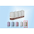 Lima Frost effect candle creme cylinder 40 x 70 mm 4 pieces
