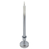 Long LED candle on base white - silver 25,5 cm