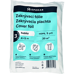 Spokar masking film for painting, 5 µ, 20 m², 4 × 5 m, 3 pcs