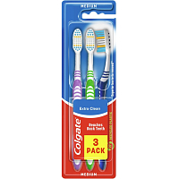 Colgate Extra Clean medium toothbrush 3-pack