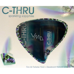 C-Thru Sparkling Sapphire eau de toilette 75 ml + deodorant glass 75 ml, gift set