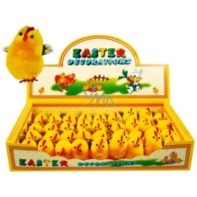 Easter chicks with feather 4 cm, 36 pieces