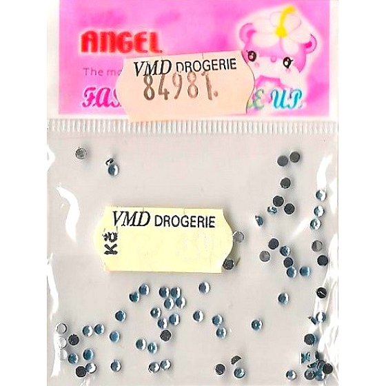 Angel Nail decorations rhinestones light blue 1 pack