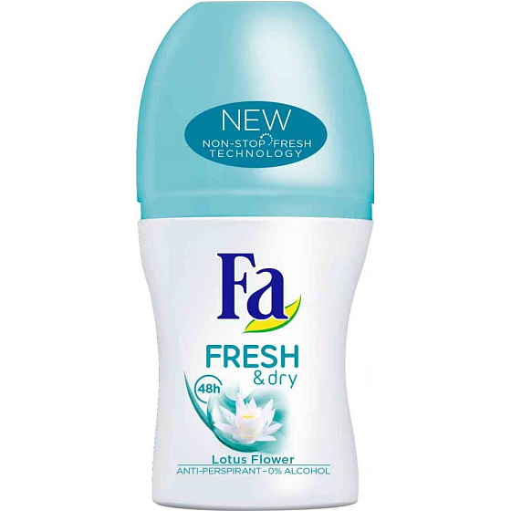 Fa Fresh & Dry Lotus Flower ball antiperspirant deodorant roll-on for women 50 ml