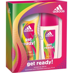 Adidas Get Ready! for Her Eau de Parfum 75 ml + 250 ml shower gel, cosmetic set 2016