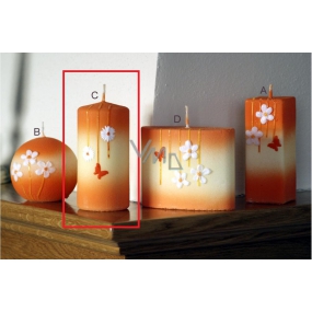 Lima Blooming meadow candle orange cylinder 60 x 120 mm 1 piece