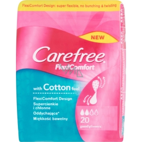 Carefree FlexiComfort with Cotton feel panty liners 20 pieces