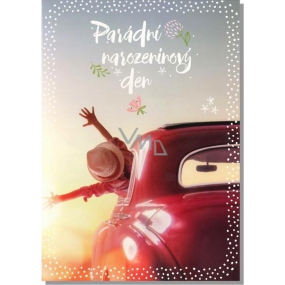 Albi Envelope Card Happy Birthday Carefree ride in the car I got you 14.8 x 21 cm