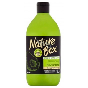Nature Box Avocado Regenerating body lotion with 100% cold pressed oil, suitable for vegans 385 ml