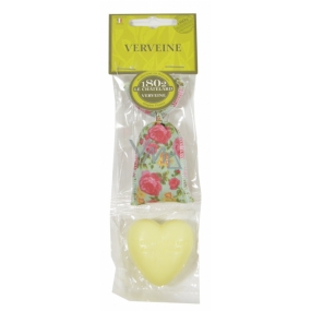 Le Chatelard Verbena and lemon cloth bag filled with fragrance mixture 7 g + Marselle heart-shaped toilet soap 25 g, cosmetic set