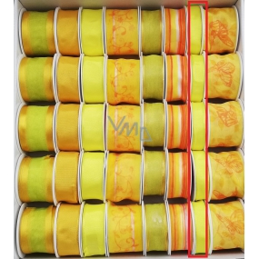 Ditipo Fabric ribbon with wire yellow neon 4 mx 15 mm