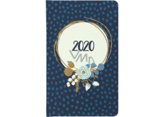 Albi Diary 2020 pocket weekly Blue flower 15.5 x 9.5 x 1.2 cm