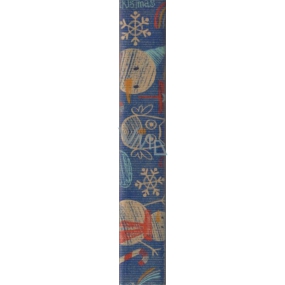 Nekupto Gift wrapping paper 70 x 150 cm Christmas Blue, snowmen 1 roll BJ 15