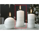 Lima Exclusive candle silver cylinder 60 x 120 mm 1 piece