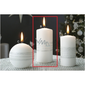 Lima Exclusive candle silver cylinder 60 x 120 mm 1 piece